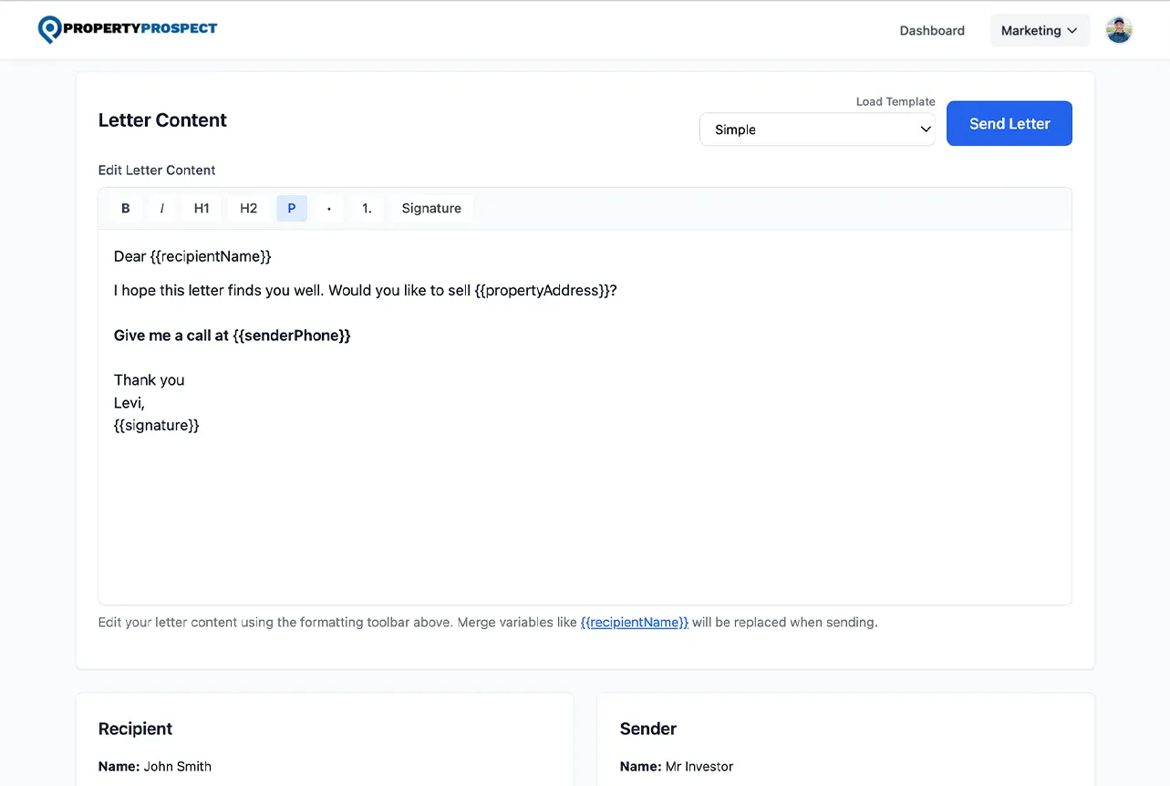 Email outreach activity log showing sent emails and campaign events